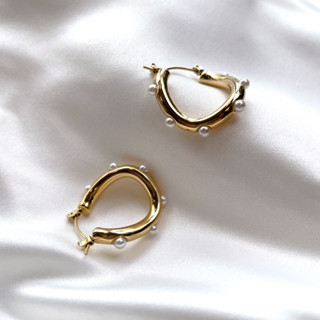 Confetti Sunday Dotty Pearl Hoop Earrings