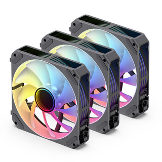FAN JONSBO ZG-120B (3 in 1) ARGB PACK3 - BLACK พัดลมติดเคส