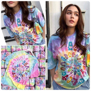 พร้อมส่ง เสื้อยืดมัดย้อม Care Bear สีพาสเทล เสื้อสีรุ้ง สกรีนลายการ์ตูน ฟรีไซส์ อก42” เสื้อแม่ชม แฟชั่น เสื้อผู้หญิง