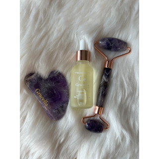 เซทกระชับหน้า ขาวใส อื่มน้ำ 2 ชิ้น SET FOR 3 gracella organics 30ml 1 + premium Amethyst roller 1 + velvet bag 1