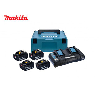 ชุดแบตเตอรี่+แท่นชาร์จ 18V. 5Ah MAKITA® (BL1850Bx4,DC18RDx1)191G91-5