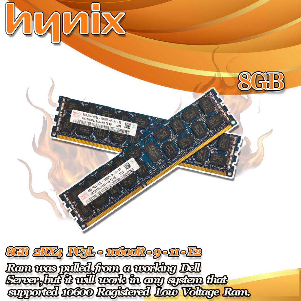 RAM DDR3 8GB for Server Hynix 2Rx4 มือสอง ECC RDIMM Registered X79