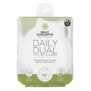 Daily Concepts - DAILY DUAL TEXTURE SCRUBBER ฟองน้ำขัดตัวแบบสองด้าน, ฟองน้ำสครับผิวแบบ 2 ด้าน