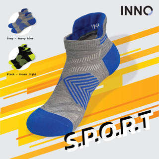 INNO Sport Run ถุงเท้าวิ่งสำหรับออกกำลังกาย ถุงเท้าเพื่อสุขภาพ ถุงเท้ากีฬา ถุงเท้าวิ่ง ถุงเท้าข้อสั้น