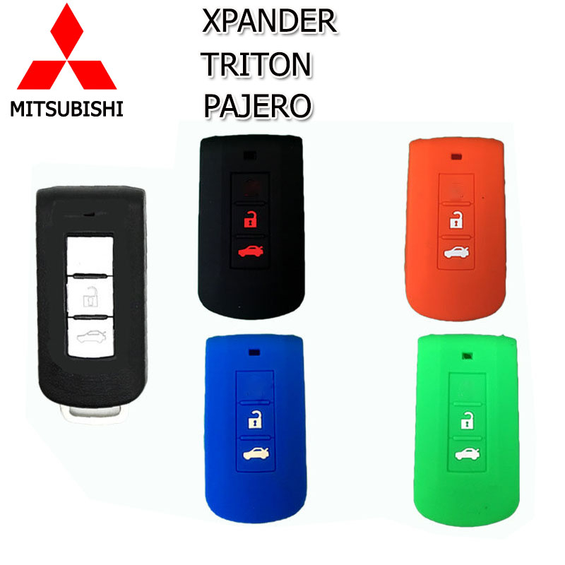 ปลอกกุญแจรีโมทรถยนต์มิตซูบิชิ Mitsubishi Expander/Triton/Pajero เคสซิลิโคนหุ้มรีโมทกันรอย ซองใส่รีโมทกันกระแทกยางหนานุ่ม