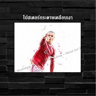 ภาพโปสเตอร์ สำหรับตกแต่งติดผนังพิมพ์บนกระดาษโฟโต้ แมนยู Mason Greenwood เมสัน กรีนวู้ด
