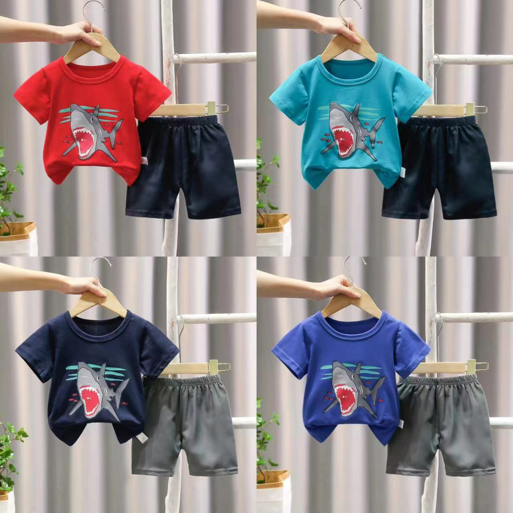 ชุดเซท เสื้อ+กางเกง เทา-ดำ
