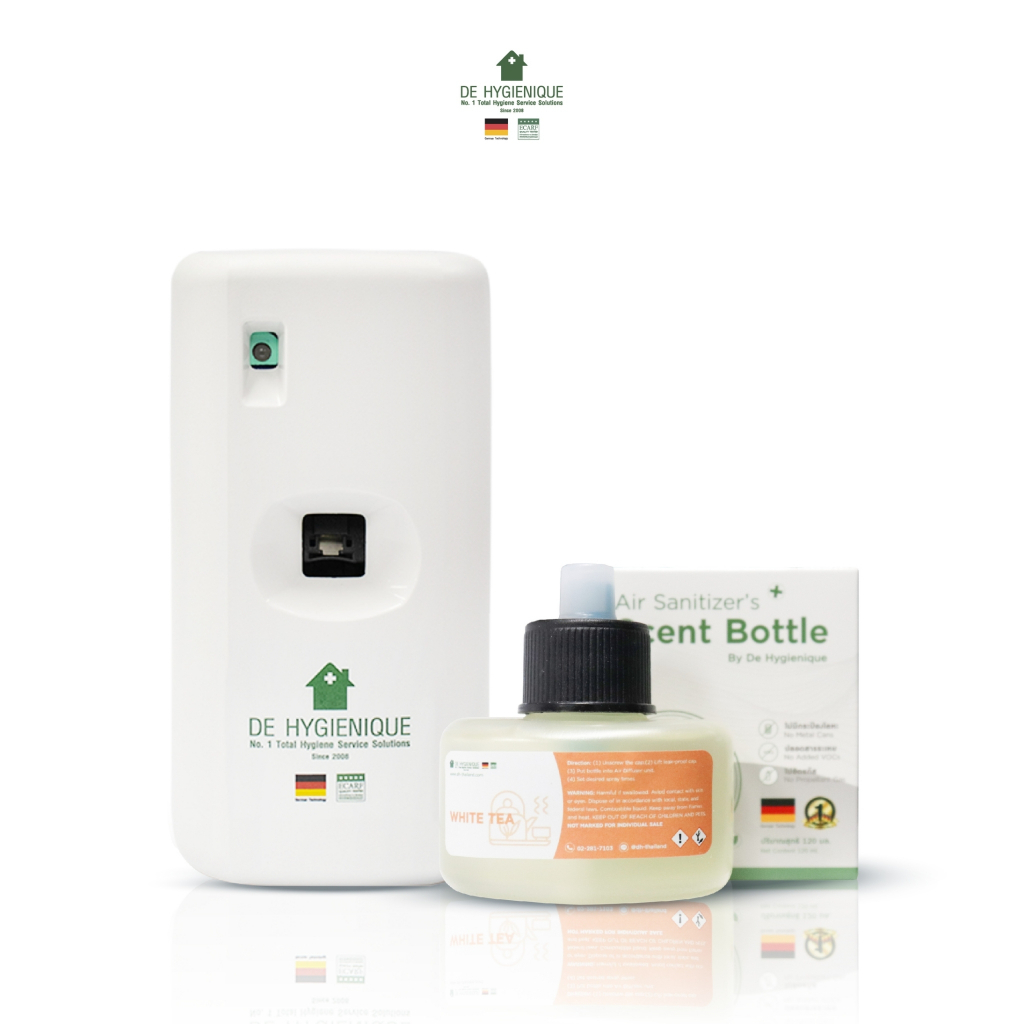 De Hygienique - เครื่องพ่นอโรม่า รุ่นเล็ก สีขาว พร้อม น้ำหอมปรับอากาศ กลิ่น White Tea