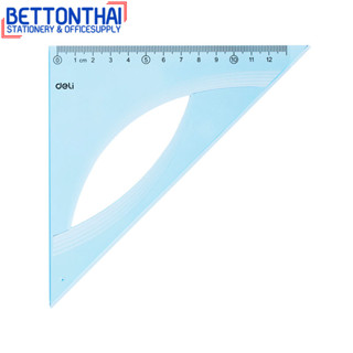 Deli H14 Triangular ruler ไม้บรรทัดสามเหลี่ยม เรขาคณิต 45 องศา 12cm (แพ็ค 1 ชิ้น) เครื่องเขียน อุปกรณ์การนักเรียน ไม้สเก