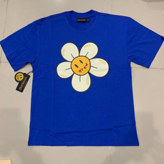 DREW HOUSE BY JUSTIN DAISY SS TEE ROYAL BLUE เสื้อยืดคอกลมแขนสั้น แบรนด์ดรูเฮาส์ สีน้ำเงินสด ลายปริ้นท์ดอกไม้ เดซี่