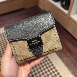 🌺Coach Pepper Wallet In Signature Canvas กระเป๋าสตางค์ใบสั้น 2 พับ