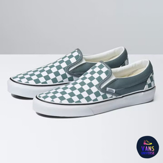 [ของแท้ ส่งฟรี จากไทย] VANS CLASSIC SLIP-ON COLOR THEORY CHECKERBOARD STORMY WEATHER