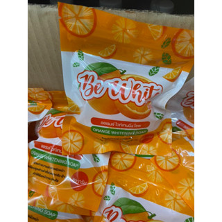 สบู่บีไวท  BE white ออเรนจ์ ไวท์เทนนิ่ง โซพ ORANGE WHITENING SOAP80 กรัม