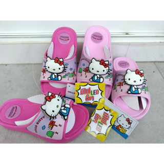 HELLO KITTY มีไฟ รองเท้าแตะเด็กแบบสวม ลาย คิตตี้ ลิขสิทธิ์แท้ รุ่นเบา