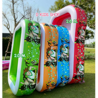 FP12🔥Summer🔥สระน้ำเป่าลม ลายฮีโร่ ขนาด 2 เมตร และ 2.6 เมตร ส…