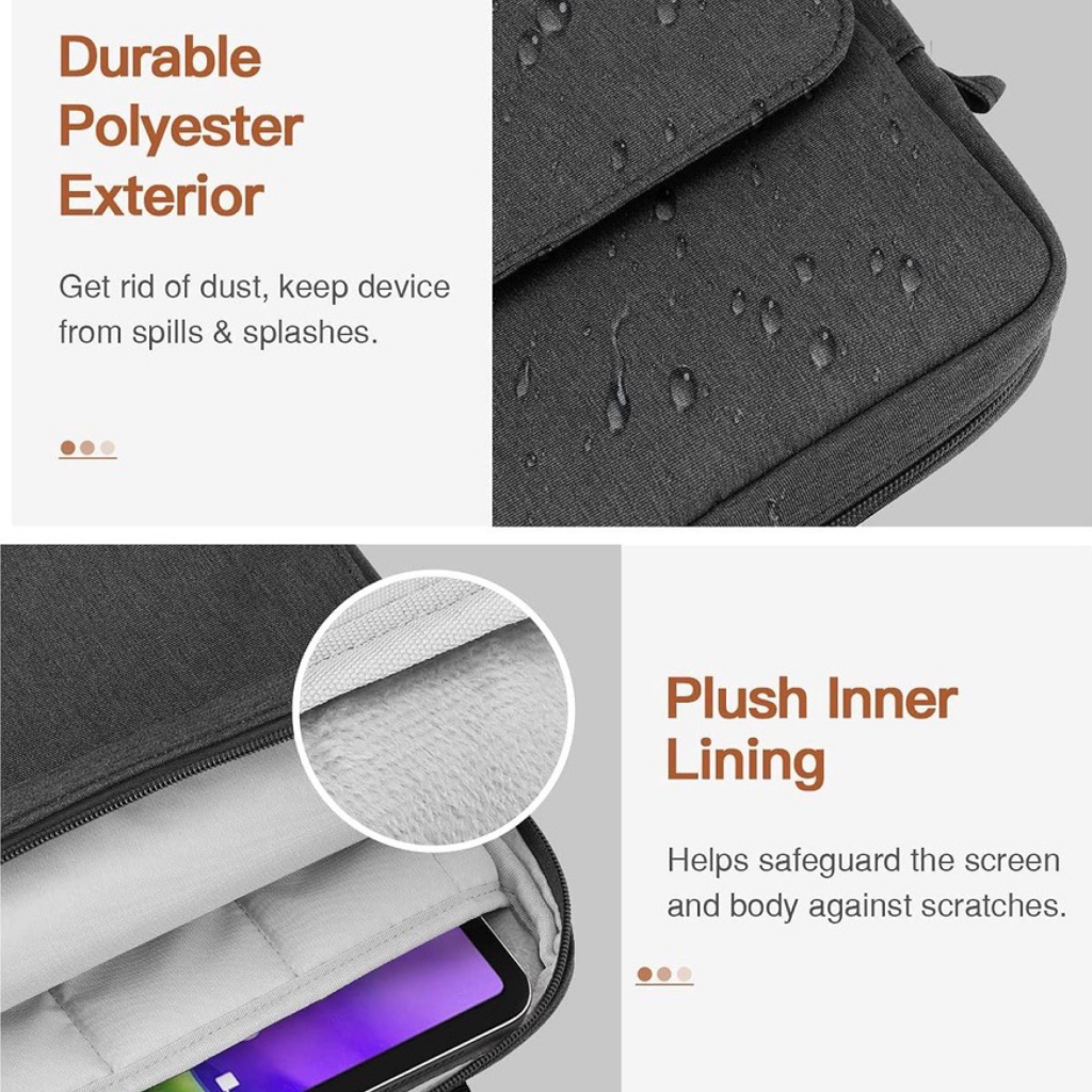 กระเป๋าสะพายข้าง Tablet Sleeve Bag with Shoulder Strap แท็บเล็ต 9-11Inchกันน้ํา 9-11 นิ้ว สําหรับ Pad/Mac/Air/Pro13.3
