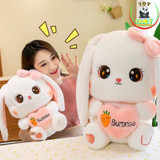 น้องกระต่ายสีขาวหัวใจน่ารัก มีให้เลือก 3 ขนาด 40CM 50CM และ80CM เขียนการ์ดอวยพรได้ ของขวัญวันเกิด วันครบรอบ วันปัจฉิม