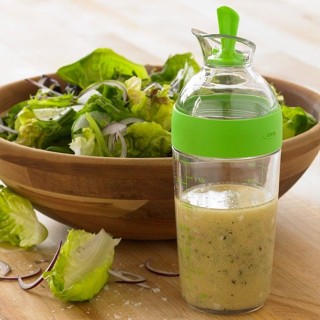 Salad dressing shaker ขวดผสมน้ำสลัด พลาสติก 350 ml 8x8x22 cm JJ-T8162