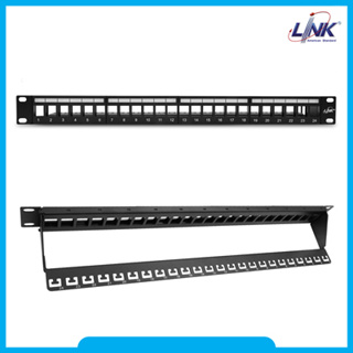 Link US-3001 Unload Patch Panel 24 Port (1U) w/lable, Support
