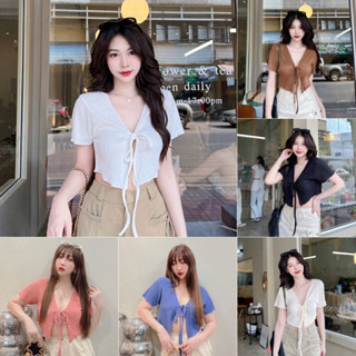 HARMONY SEXY CROP เสื้อครอปผูกหน้า เสื้อครอปเซ็กซี่ ชุดไปคาเฟ่