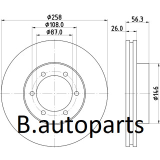 จานเบรคหน้า KIA PREGIO TB 2.5 2.7 1997-2004 RUNSTOP /คู่