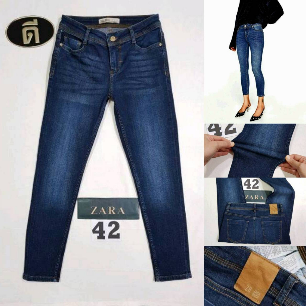 42. เอววัดจริง  27 กางเกงยีนส์ ZARA Z1975 Eu34 ( 5862 168 )