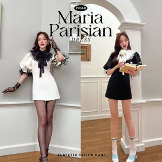 FLAT2112 FF0441 : MARIA PARISIAN DRESS (Tailor Made Edition) เดรสสั้น เดรสดำ