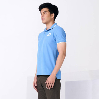 TRANQUIL BLUE CUSTOM FIT POLO SHIRT ( LOGO PLAY ) เสื้อโปโลสีฟ้าทรงคัสตอมฟิต