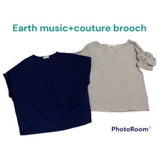 🇯🇵ได้2 ตัว Earth music +couture brooch เสื้อแบรนด์ญี่ปุ่น