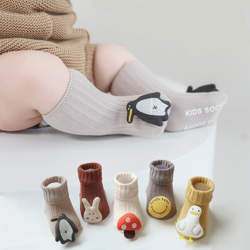 [ส่งจาก กทม.] ถุงเท้าหัวตุ๊กตา 0-1 ขวบ มีกันลื่น ถุงเท้าเด็กแรกเกิด ใส่ได้ทั้ง ช/ญ