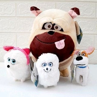 ตุ๊กตา Pets 2 ตุ๊กตาสุนัข MAX 12"/MEL10" พวงกุญแจ MAX/GIDGET