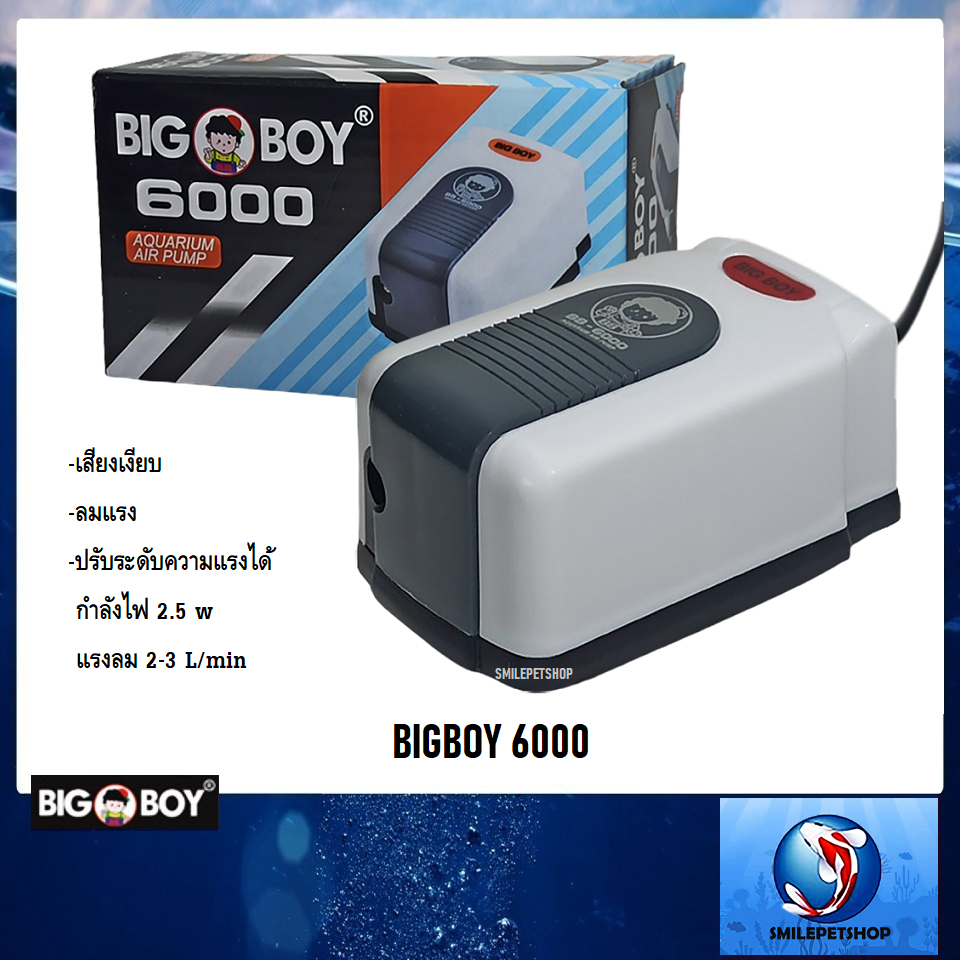 #ปั๊มลม #BIGBOY6000 #อุปกรณ์ตู้ปลา #ปั๊มลมเงียบ #วัสดุแข็งแรง