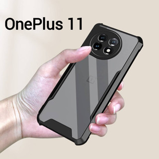 OnePlus11ตรงรุ่น(พร้อมส่งในไทย)เคสกันกระแทกขอบสีหลังใสOnePlus 11 5G/1+11