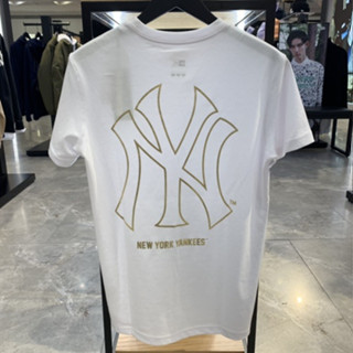 เสื้อยืดแขนสั้นลําลอง พิมพ์ลาย NY MLB แฟชั่นฤดูใบไม้ผลิ และฤดูร้อน สําหรับผู้ชาย และผู้หญิง