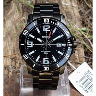 นาฬิกา Casio รุ่น MTP-VD01B-1B นาฬิกาผู้ชายสายแสตนเลสรมดำ รุ่นใหม่ล่าสุด - ของแท้100% รับประกันสินค้า 1ปี