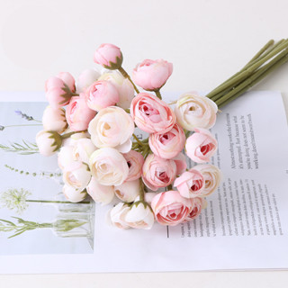 ok.holiday~ รานังคูลัส ช่อดอกไม้ Ranunculus ดอกไม้จำลอง ดอกไม้เทียม ของตกแต่งบ้าน