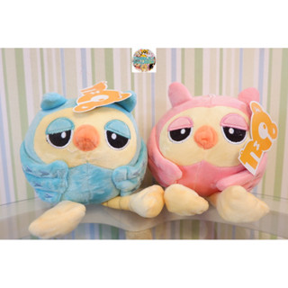 🦉ตุ๊กตานกฮูกติดกระจก, มี 2สี (เขียว-ชมพู) เนื้อนุ่มเนียน~🦉ตาปัก