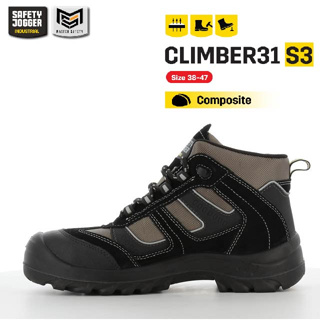 [รับประกัน 3 เดือน] Safety Jogger รุ่น CLIMBER31 S3 รองเท้าเซฟตี้หุ้มข้อ หัวคอมโพสิท ไม่ผสมโลหะ พื้นกันน้ำมัน