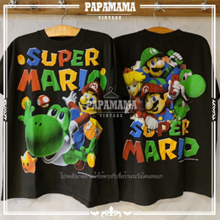 [ SUPER MARIO ] Super Mario World (SNES) The Original Bootleg เสื้อเกม เสื้อการ์ตูน เสื้อวินเทจ papamama vintage shirt