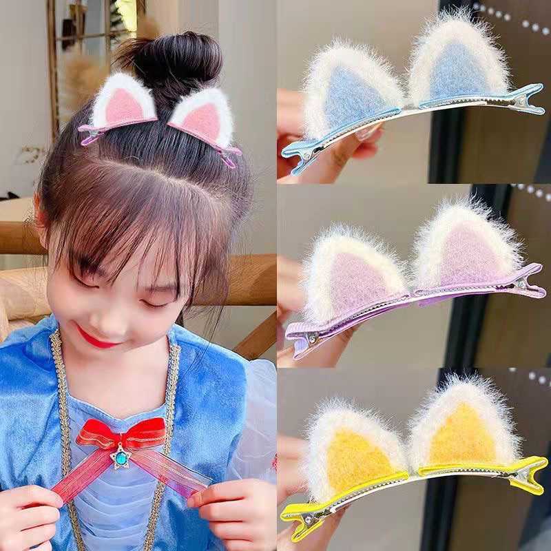 พร้อมส่ง กิ๊ฟติดผมน่ารัก กิ๊ฟติดผมหูแมว กิ๊ฟติดผมเด็ก กิ๊ฟแฮนด์เมด ที่ติดผมน่ารัก เครื่องประดับ ร้านไทย  ทำเองขายเอง