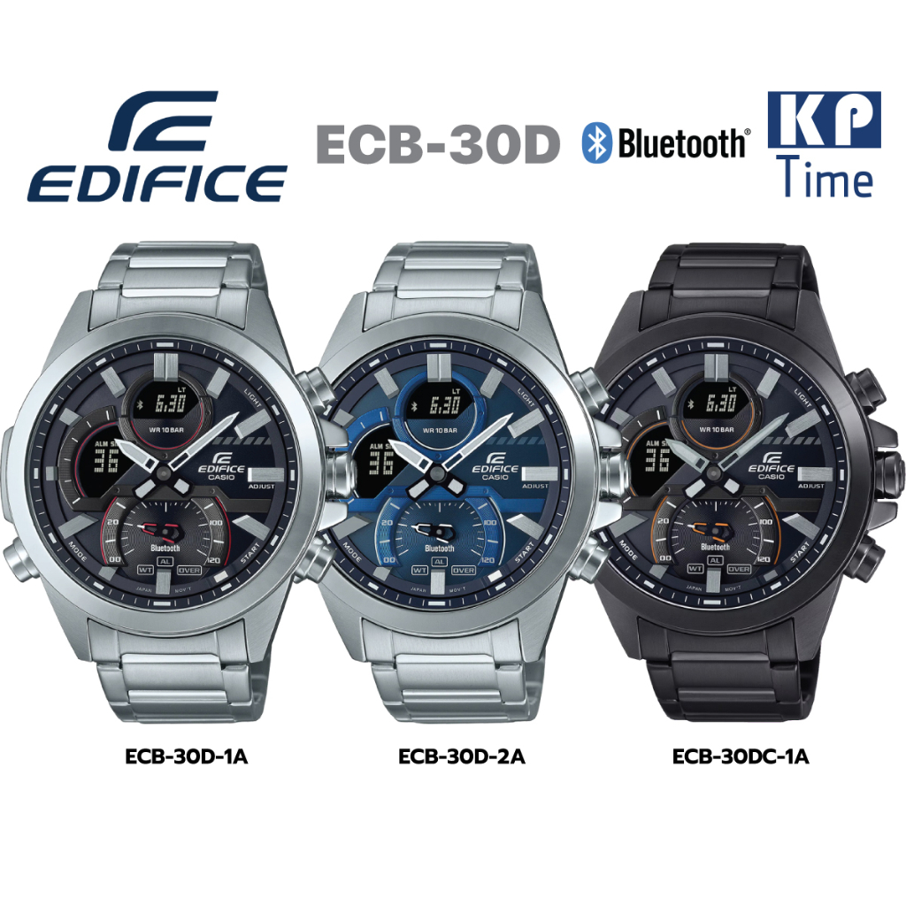 Casio Edifice นาฬิกาข้อมือผู้ชาย สายสแตนเลส รุ่น ECB-30D ของแท้ประกันศูนย์ CMG