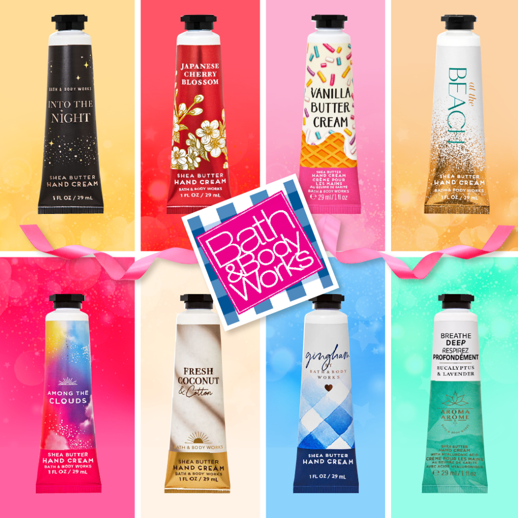 HAND CREAM ของ BBW ครีมมือนุ่มชุ่มชื่นตลอดทั้งวันพร้อมกลับกลิ่นหอมๆที่เป็น signature มากมายหลายกลิ่น