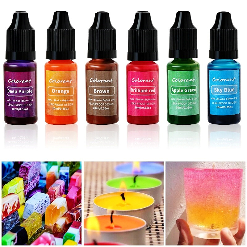 สีน้ำผสมเทียน สีผสมเทียน 20 สีแบบน้ำ สีเทียน  สีลงเทียน สีผสมเทียนหอม สีเทียนหอม ชนิดน้ำ 10 ml เลือกสีได้