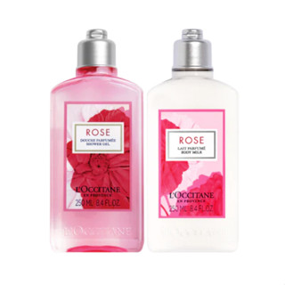 ⚡️พร้อมส่ง⚡️LOccitane Rose Shower Gel and Lotion 250ml ล็อกซิทาน เจลอาบน้ำ และโลชั่น กลิ่นกุหลาบ โรส 250 มล.