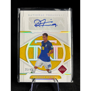 การ์ดฟุตบอล 2022 ROBERTO FIRMINO NATIONAL TREASURES FIFA WORLD CUP SOCCER ลายเซ็น /49