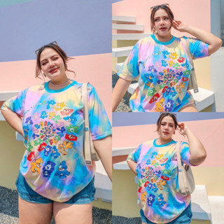 Cear Bears Tie Dye T-shirt 🌈🧸 เสื้อคอกลมน้องหมีแคร์แบร์สาวอวบ