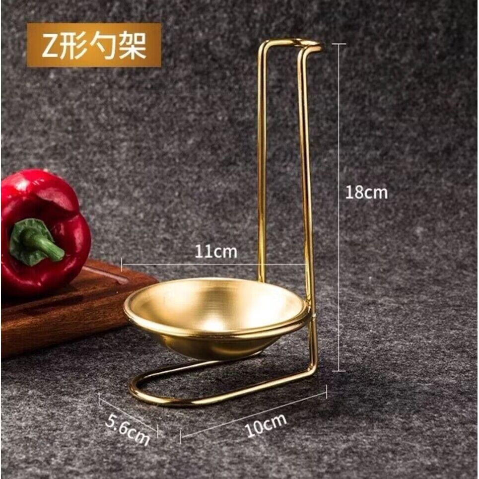 ที่วางทัพพี ขาตั้งวางทัพพี ที่วางกระบวย ที่วางช้อน แสตนเลส พร้อมจานรอง เปลี่ยนล้างได้ ไม่เกะกะ สินค้าสวยงาม พร้อมส่ง - รูปที่ 2