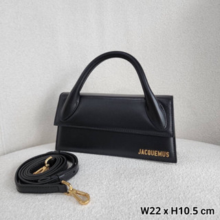 Brandnew New jacquemus Le Chiquito Long leather tote black