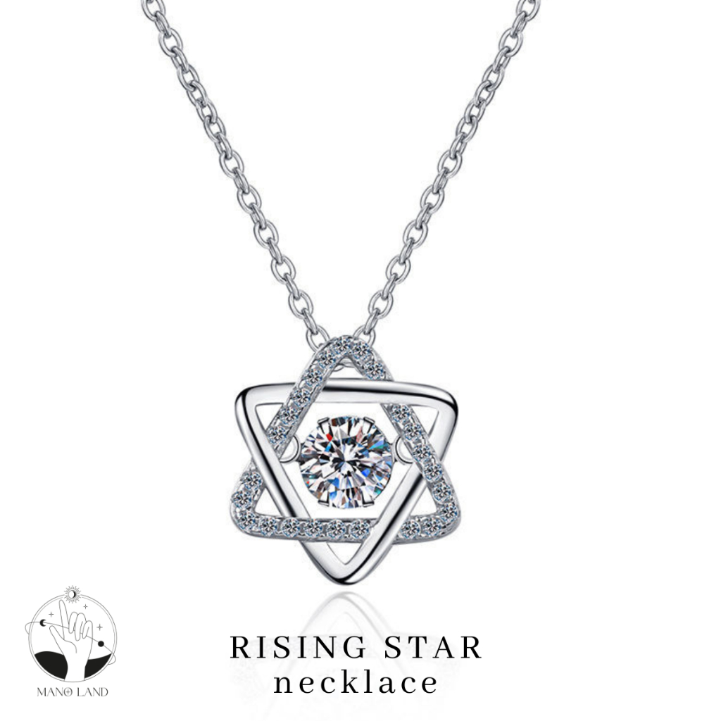 MNL💗 RISING STAR สร้อยคอผู้หญิง สร้อยคอพร้อมจี้เพชร