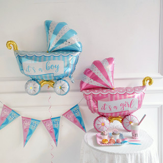 ลูกโป่งรถเข็ญเด็ก ลูกโป่งBaby shower ขนาด 71*79cm (พร้อมส่ง)